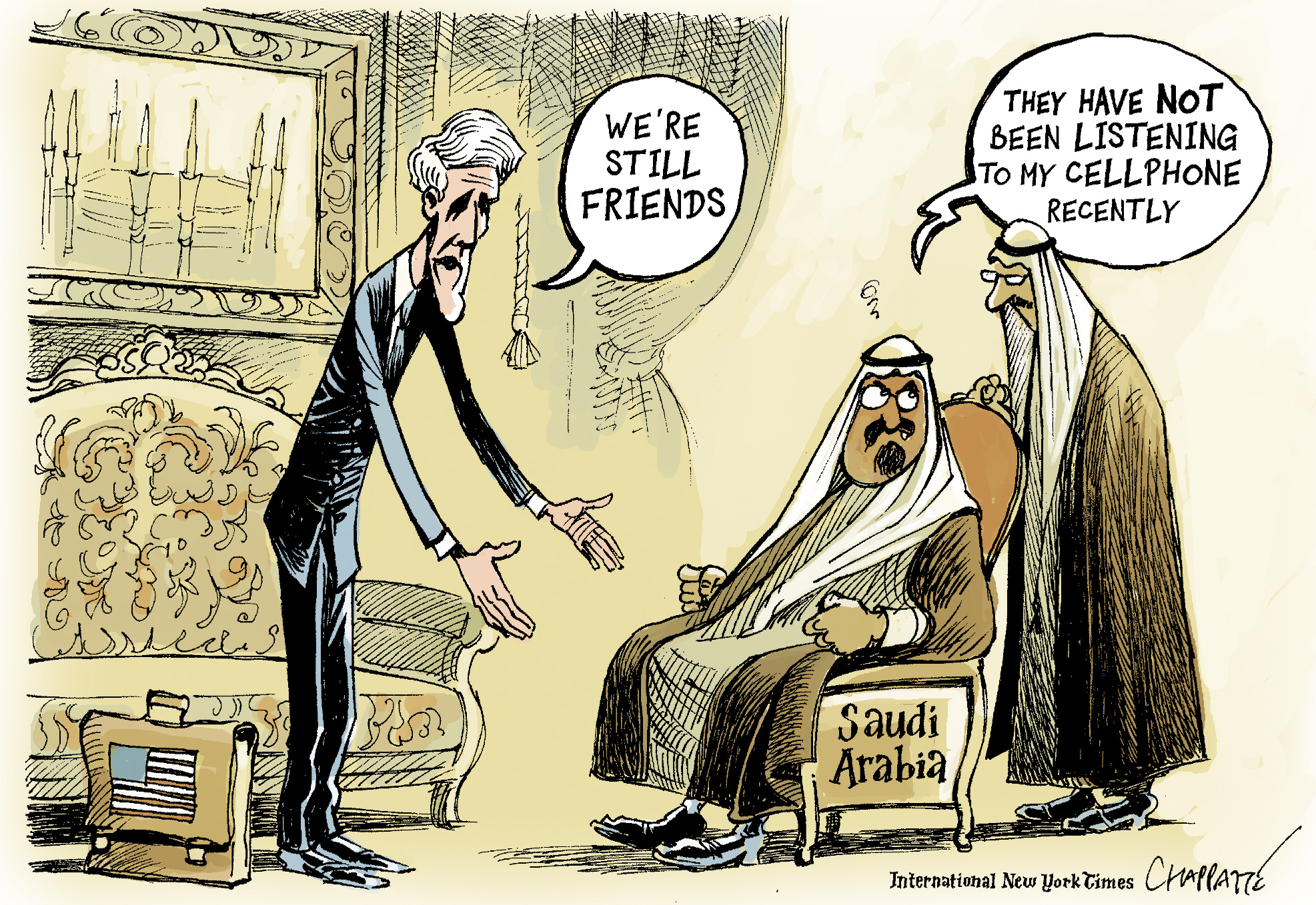 Tense relations | Globecartoon - Political Cartoons - Patrick Chappatte Tense relations | Globecartoon - Political Cartoons - Patrick Chappatte