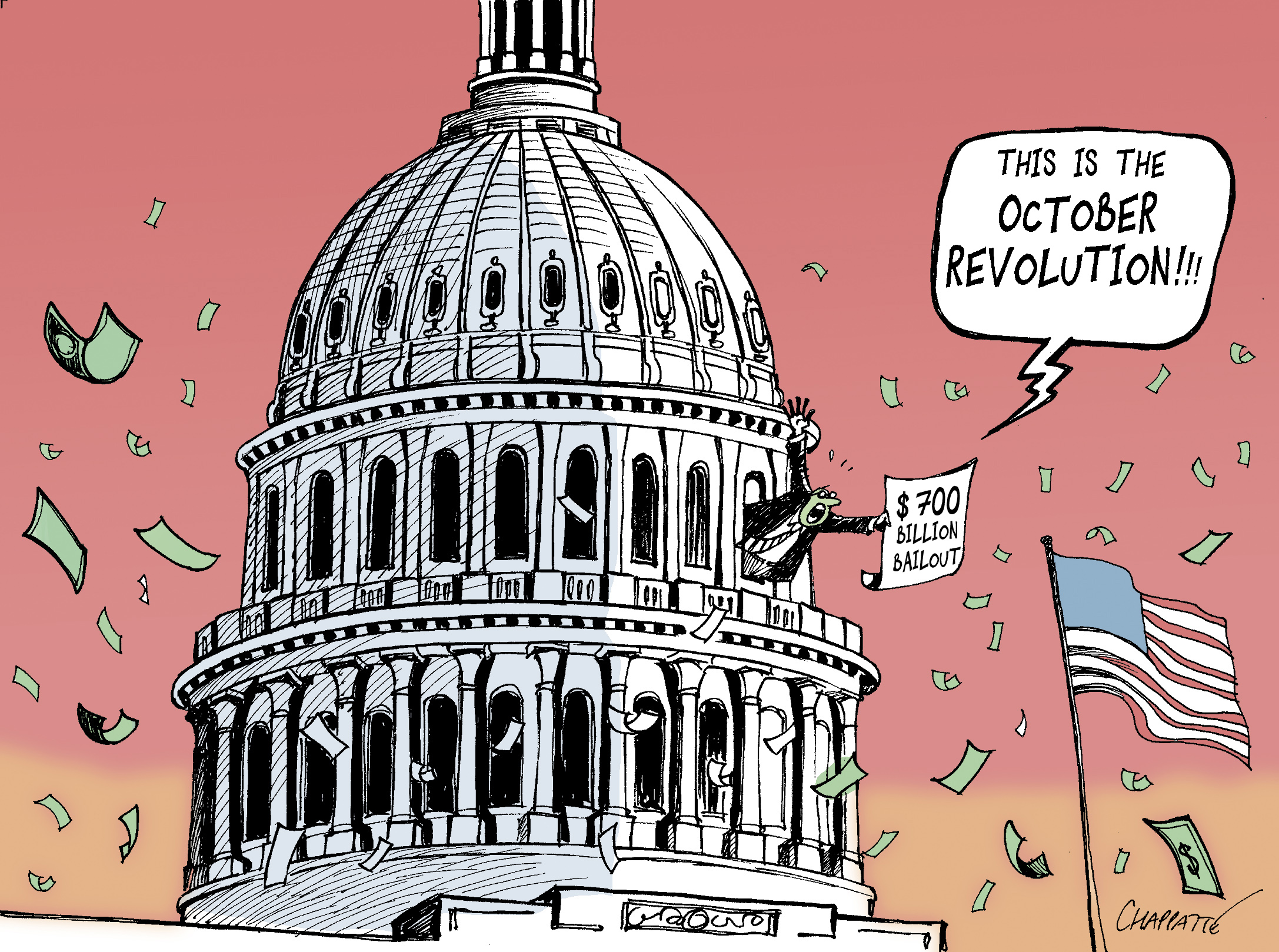 Capitol Hill Saves Wall Street Globecartoon Political Cartoons