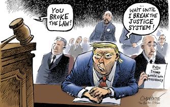 Trump faces the judges