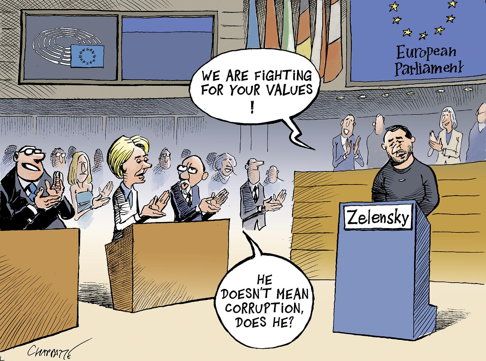 Zelensky at the EU Parliament