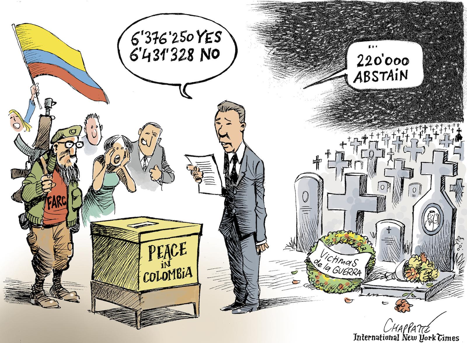 Peace accord rejected by Colombian voters