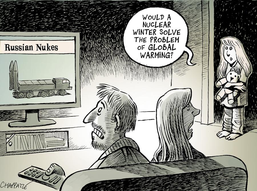 From one collapse to another © Chappatte in NZZ am Sonntag, Zürich From one collapse to another