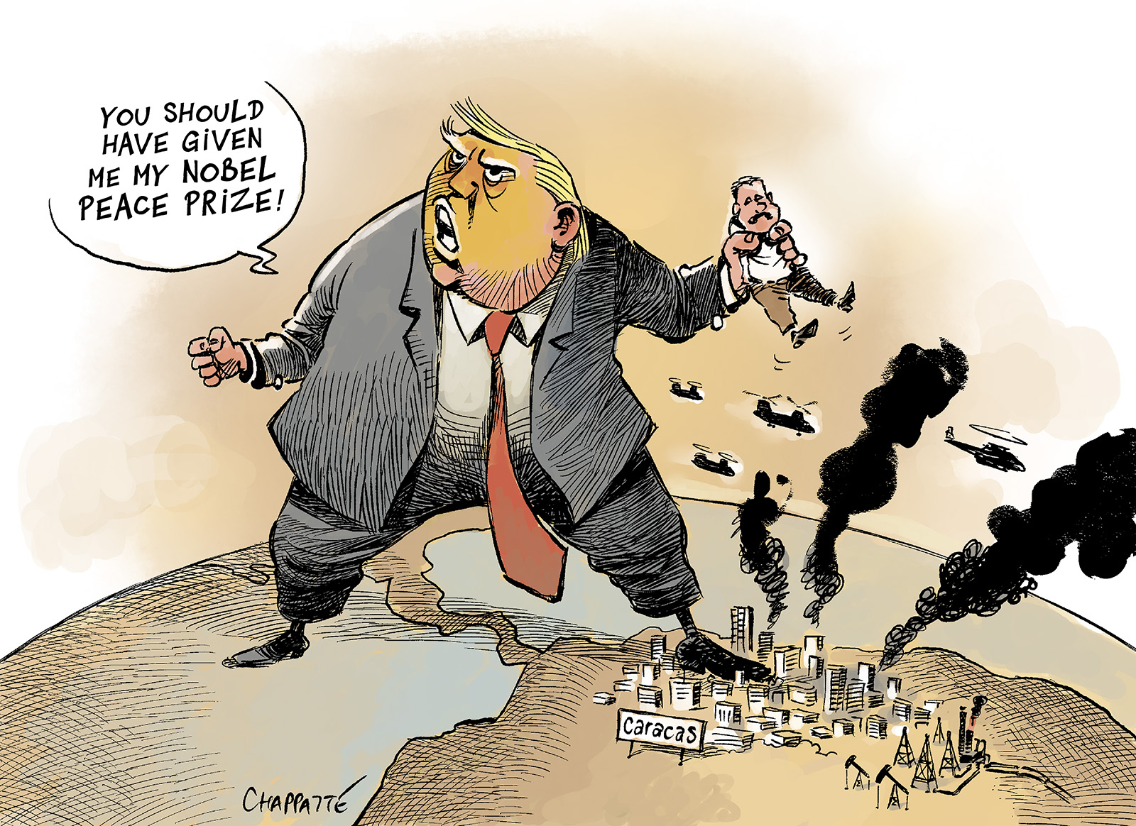 US intervenes in Venezuela | Globecartoon - Political Cartoons ...