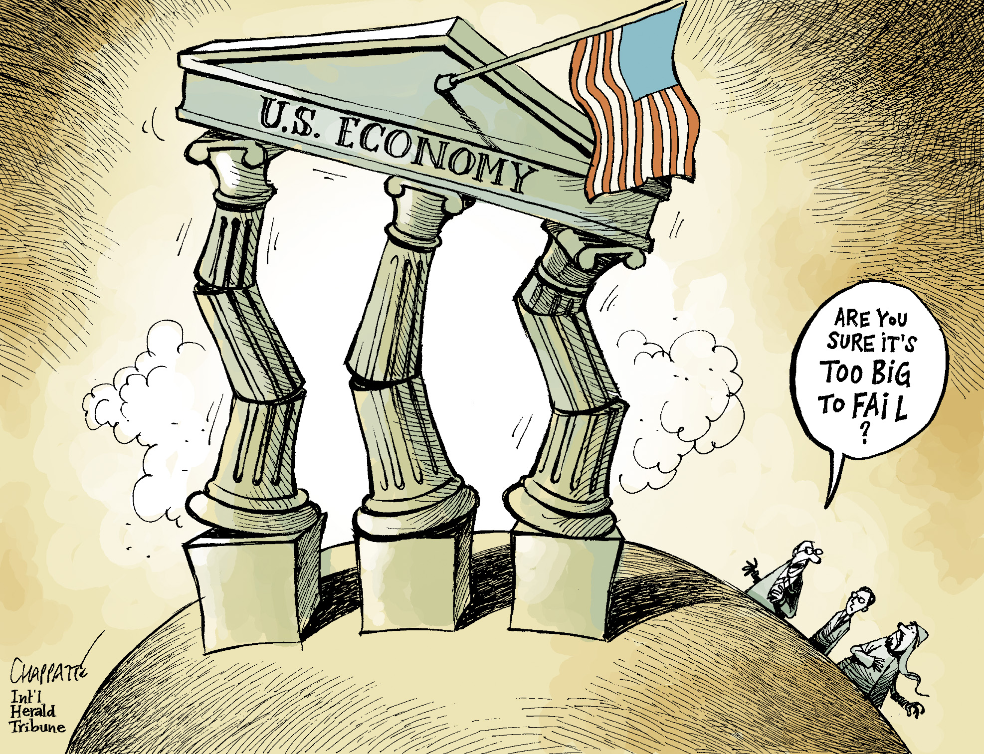 Shaky Economy | Globecartoon - Political Cartoons - Patrick Chappatte
