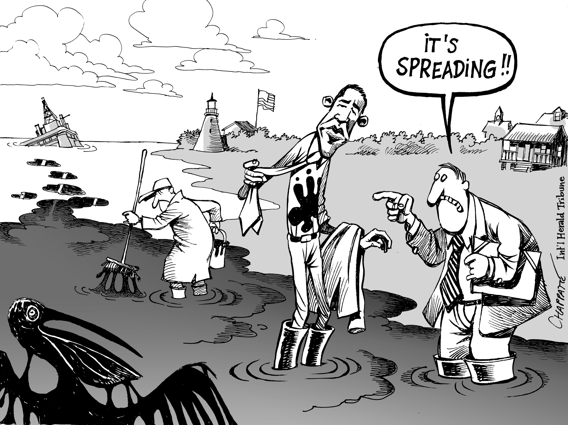 Obama's Oil Spill Globecartoon Political Cartoons Patrick Chappatte