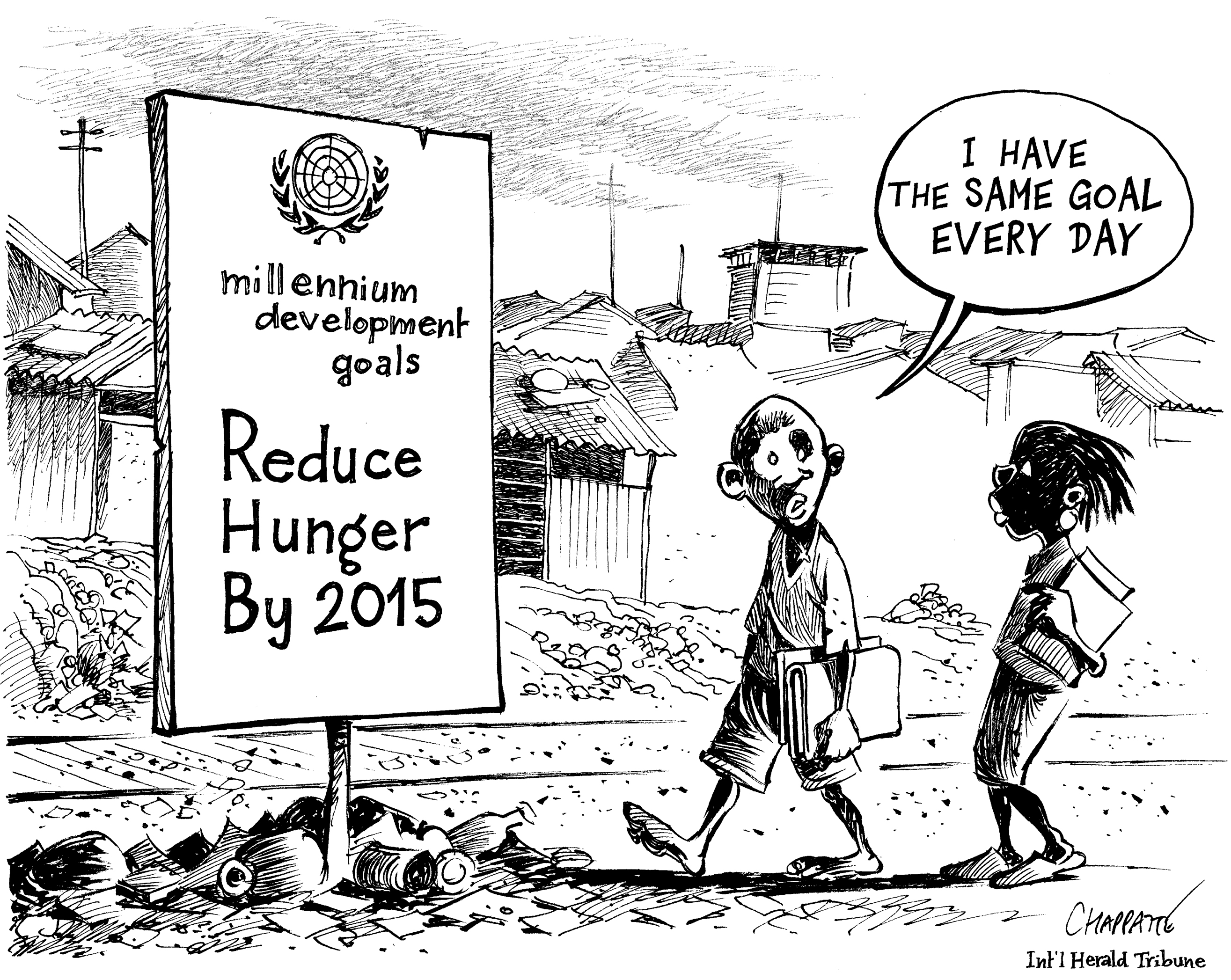 UN Millennium Development Goals | Globecartoon - Political Cartoons ...