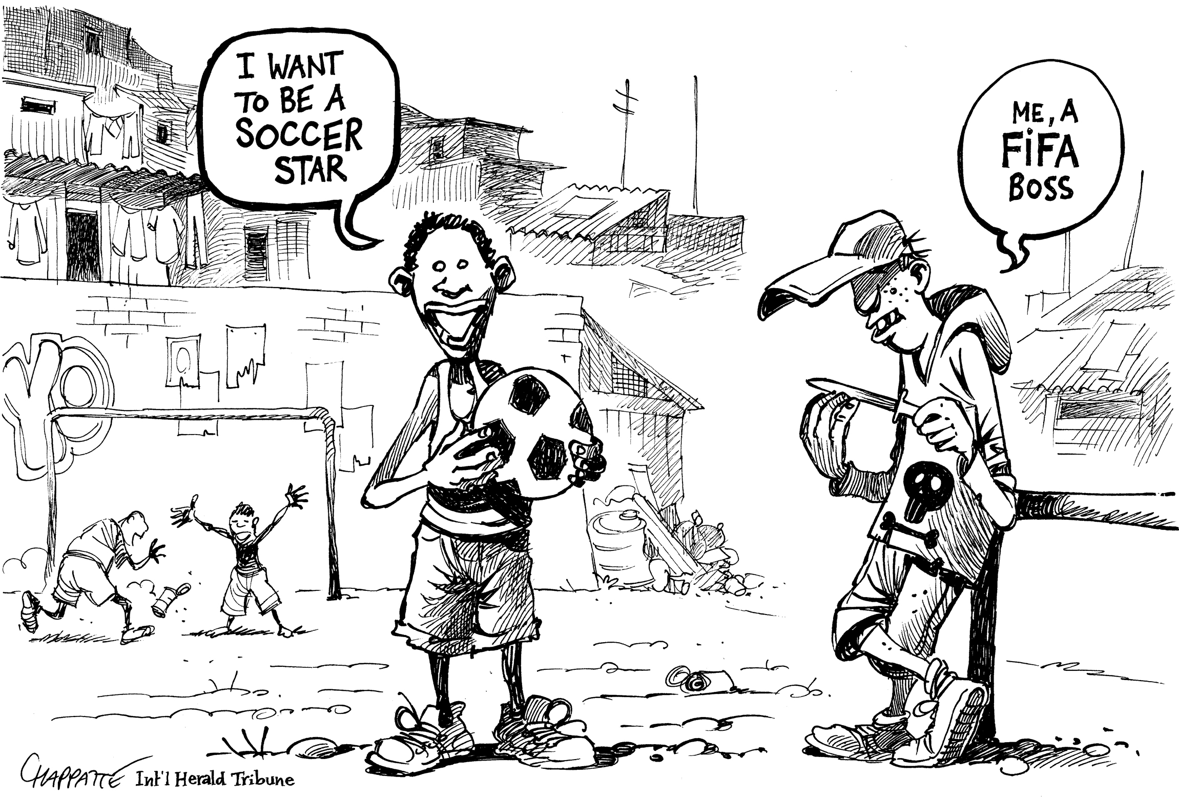 Corruption Scandal Plagues FIFA | Globecartoon - Political Cartoons - Patrick Chappatte
