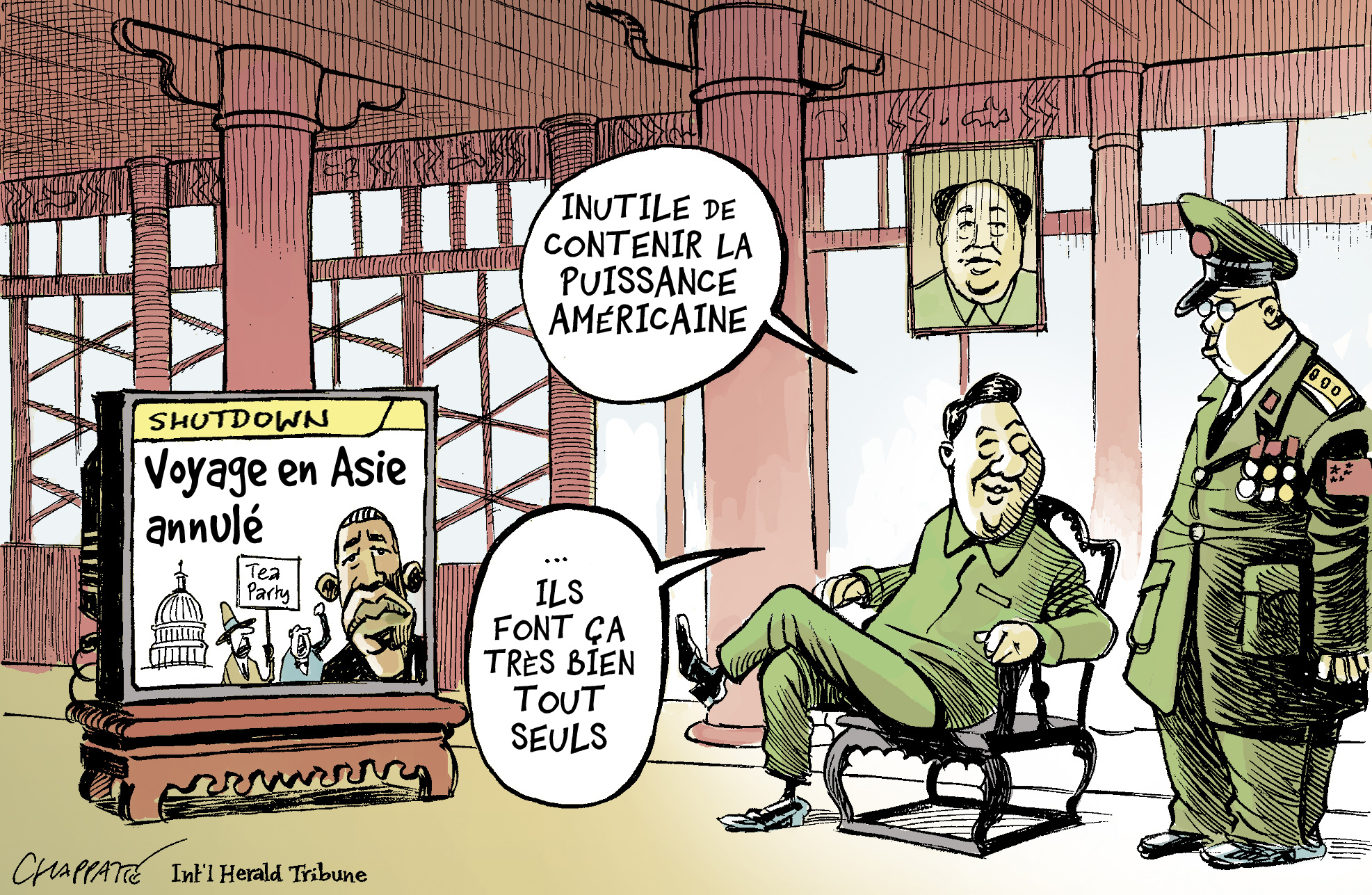 Obama annule une visite en Asie | Globecartoon - Political Cartoons ...