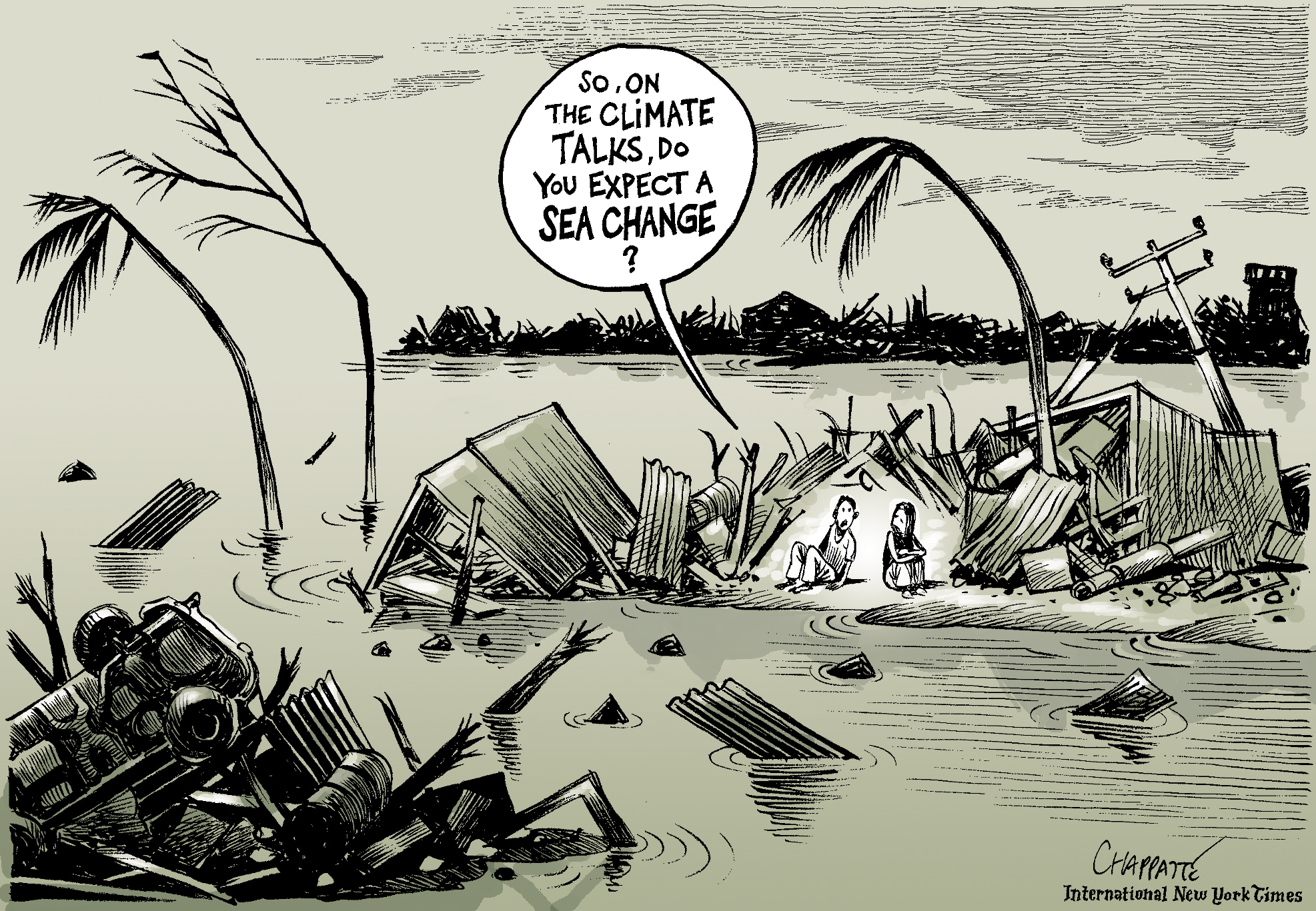 Typhoon Haiyan and the climate debate | Globecartoon - Political Cartoons -  Patrick Chappatte