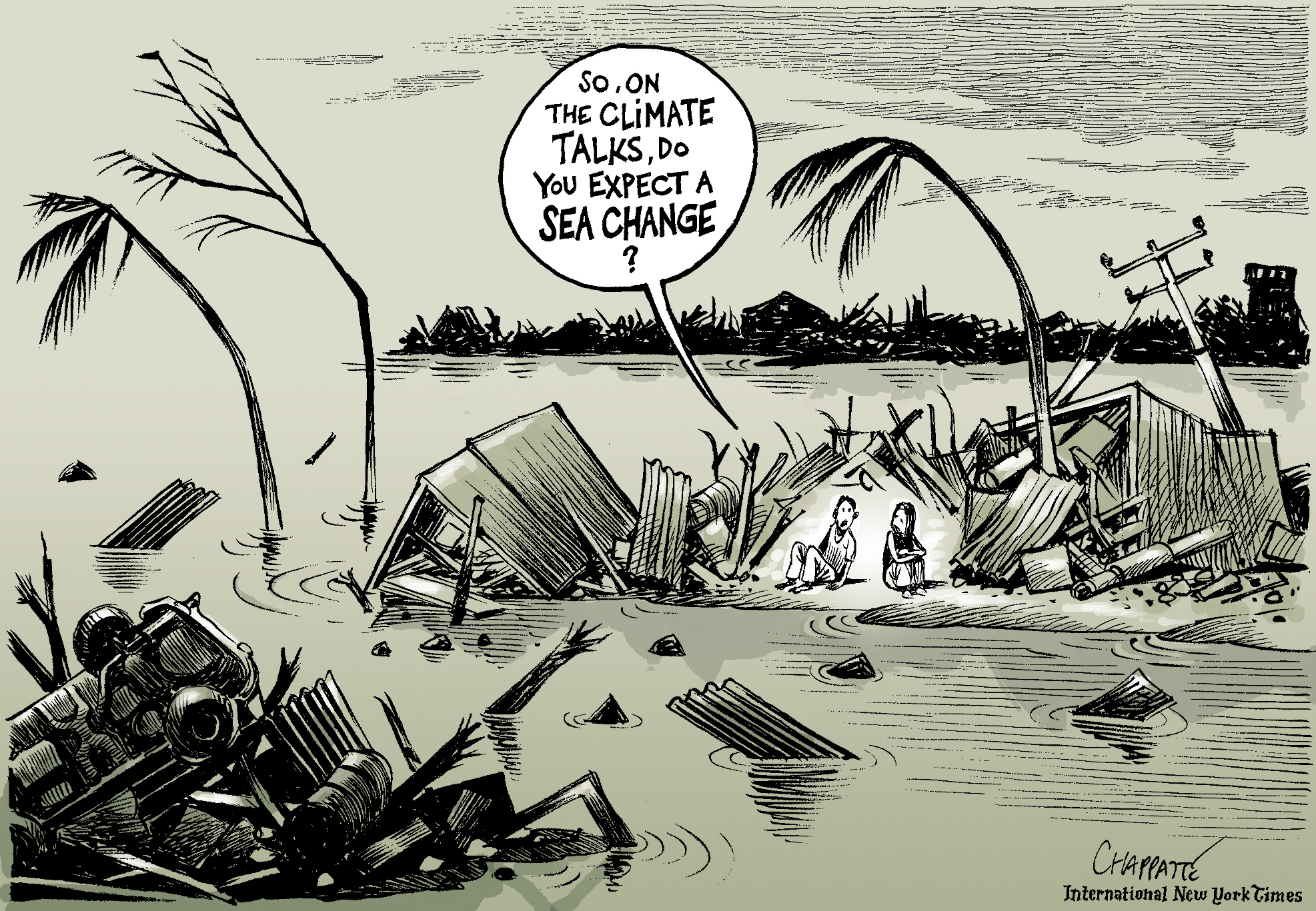Typhoon Haiyan and the climate debate | Globecartoon - Political Cartoons - Patrick Chappatte Typhoon Haiyan and the climate debate | Globecartoon - Political Cartoons - Patrick Chappatte
