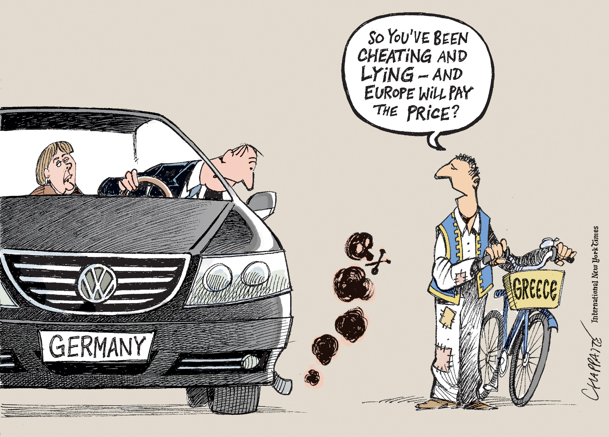 Volkswagen emissions scandal Globecartoon Political Cartoons