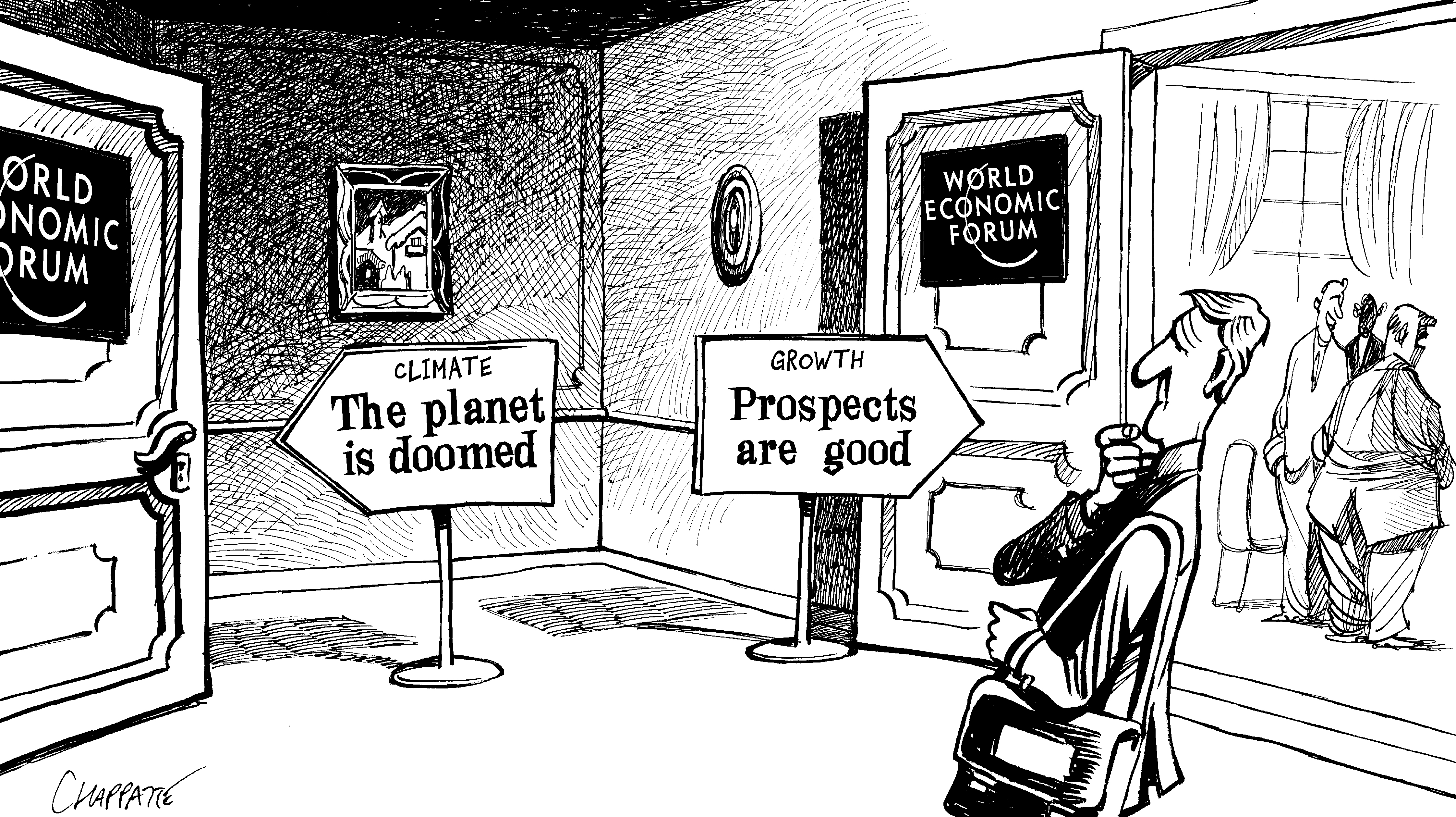 The World Economic Forum in short | Globecartoon - Political Cartoons -  Patrick Chappatte