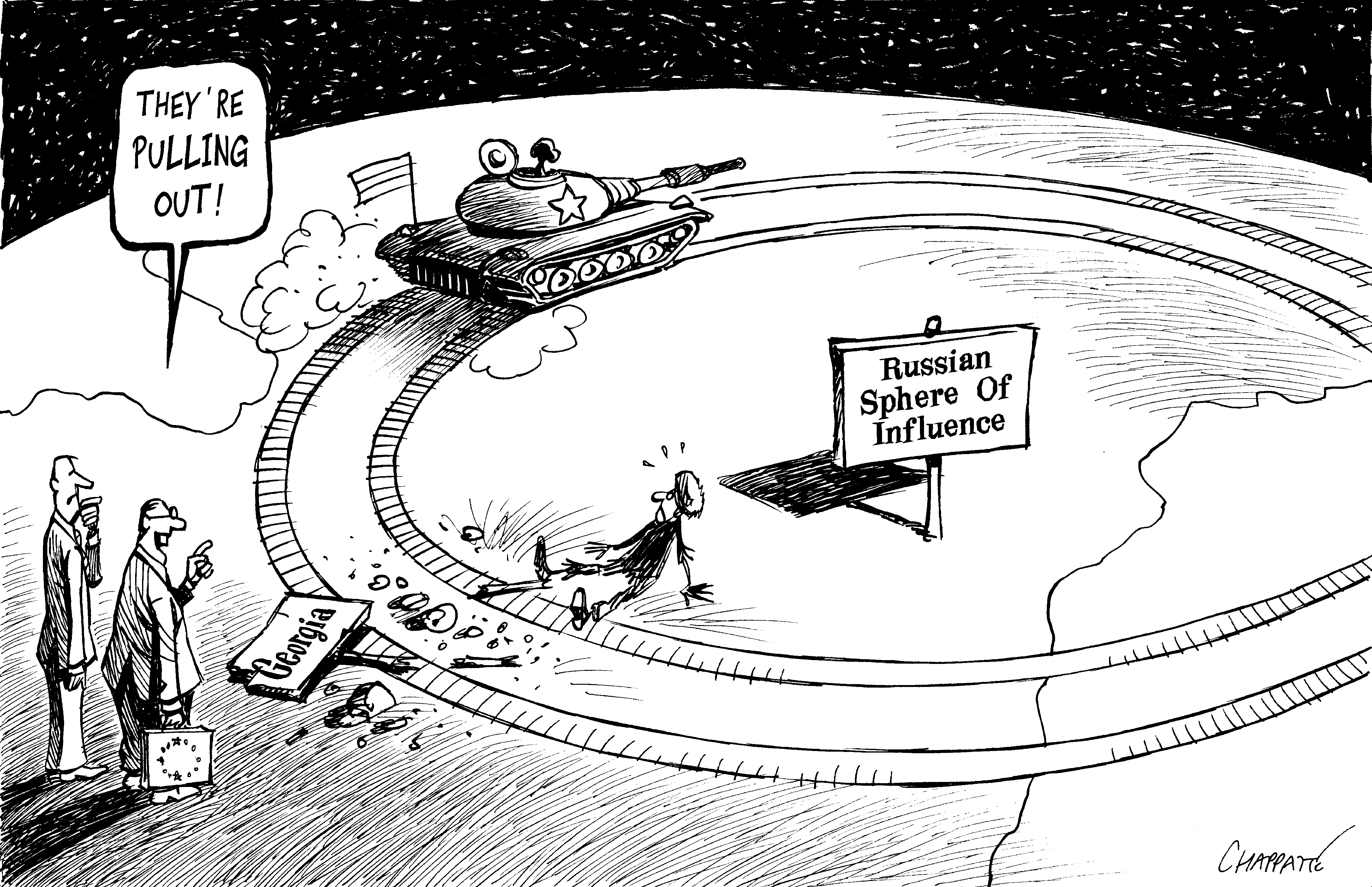 Russia’s Pullback | Globecartoon - Political Cartoons - Patrick