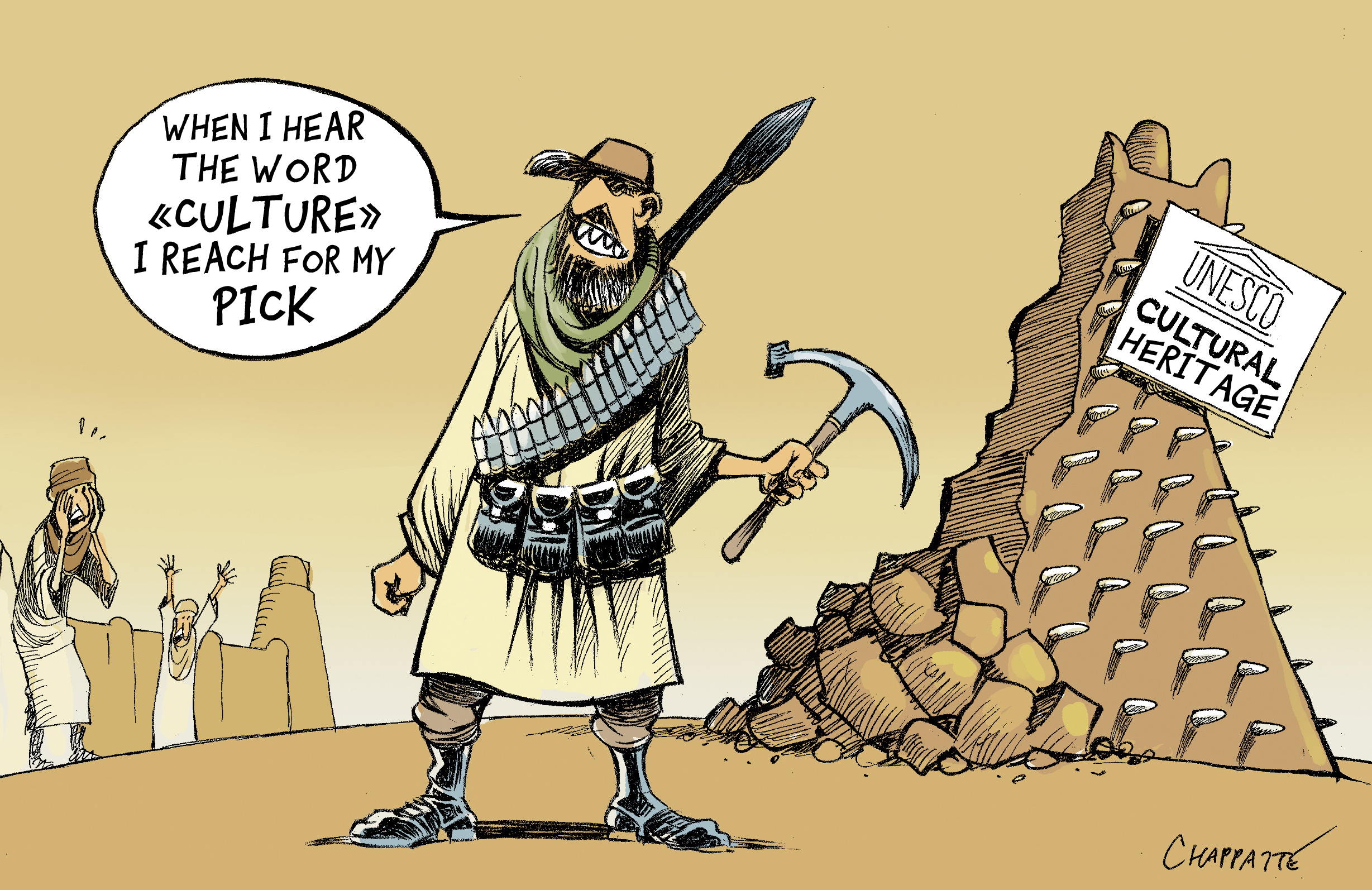 Destruction of Timbuktu Tombs | Globecartoon - Political Cartoons - Patrick  Chappatte