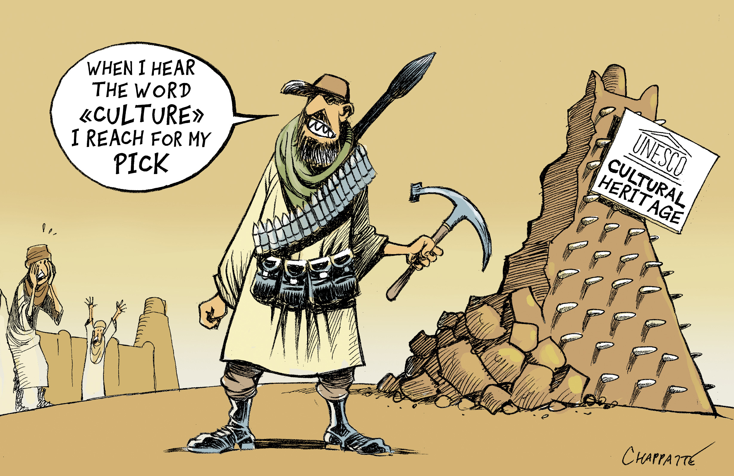 Destruction of Timbuktu Tombs | Globecartoon - Political Cartoons - Patrick Chappatte Destruction of Timbuktu Tombs | Globecartoon - Political Cartoons - Patrick Chappatte