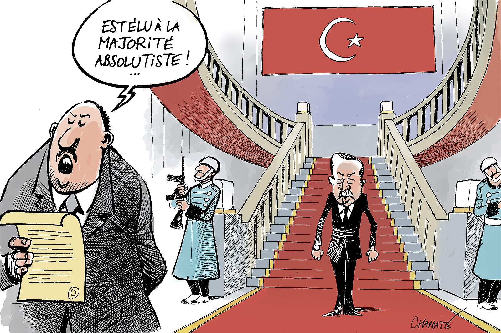 Erdogan tout puissant | Globecartoon - Political Cartoons - Patrick  Chappatte