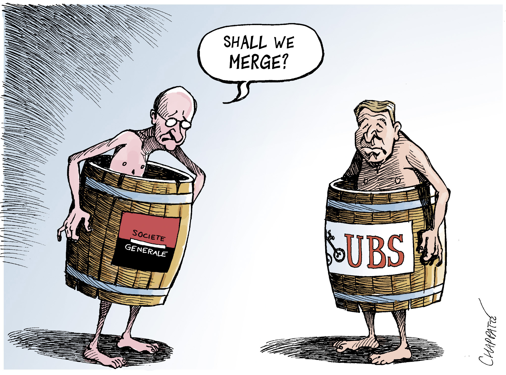 Two Fine Banks Globecartoon Political Cartoons Patrick Chappatte 