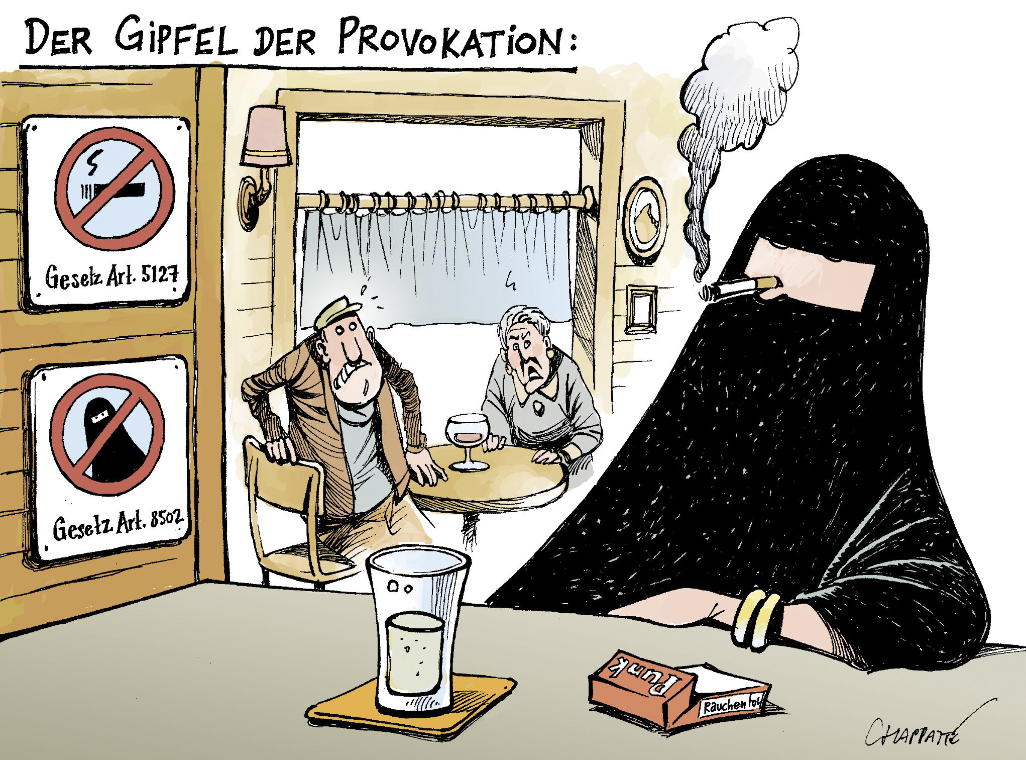 Burka-Verbot | Globecartoon - Political Cartoons - Patrick Chappatte