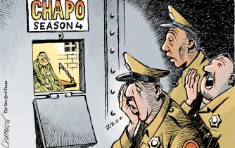 El Chapo behind bars