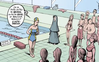 Elèves musulmanes à la piscine