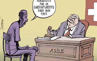 Blocher n'aime pas les caricatures