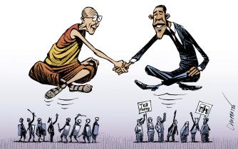 Obama et le Dalai Lama
