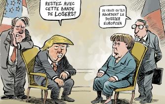 Trump et Merkel discutent