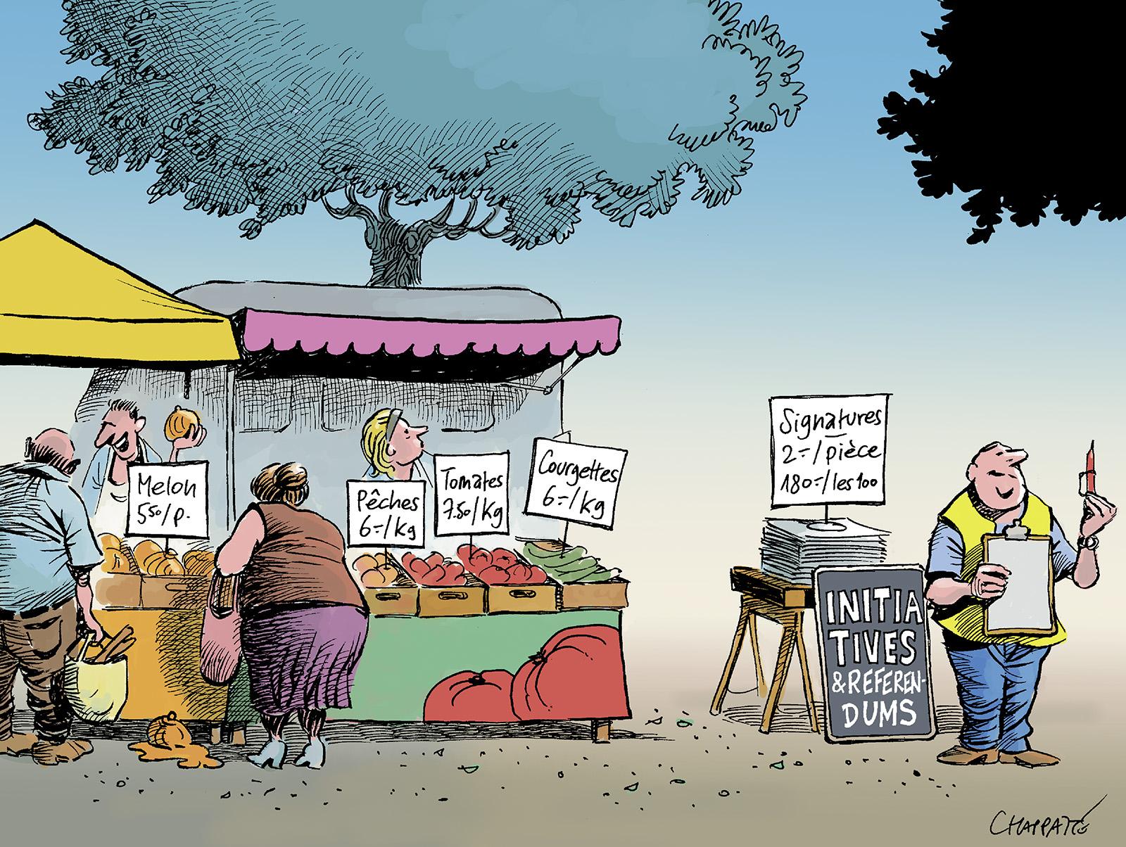 Récolte de signatures achetées