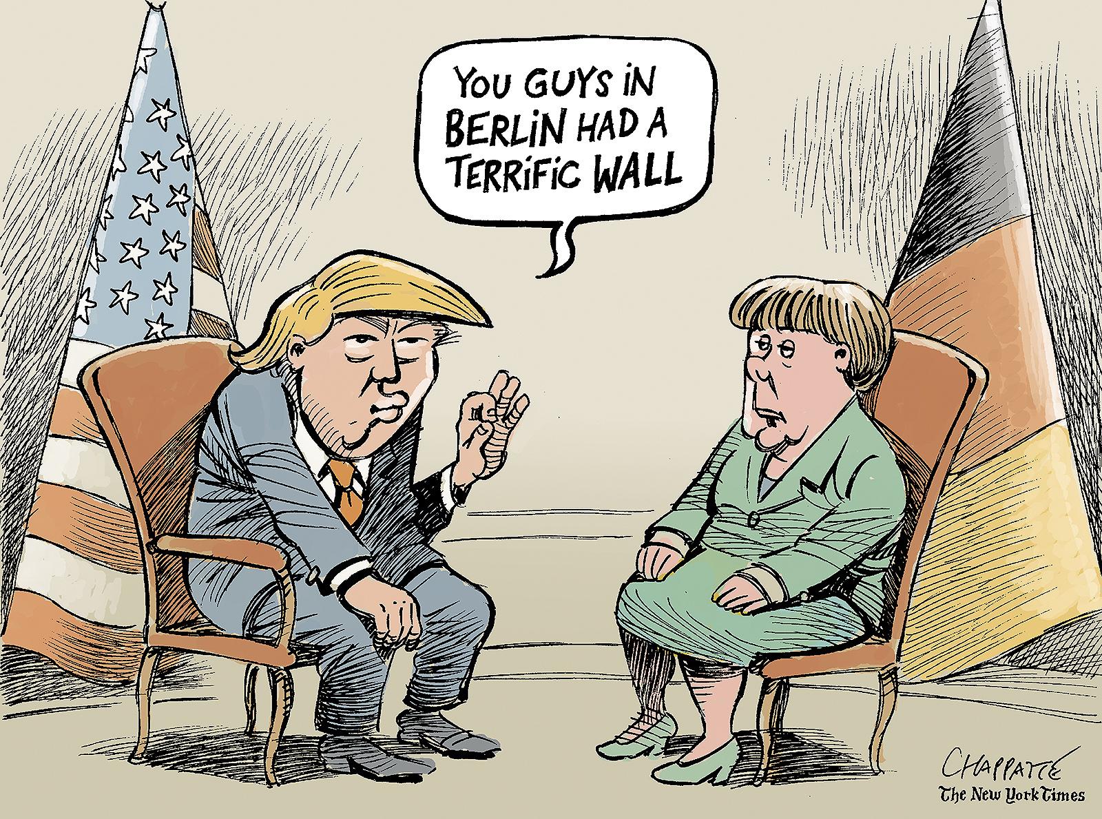 Angela Merkel meets Donald Trump