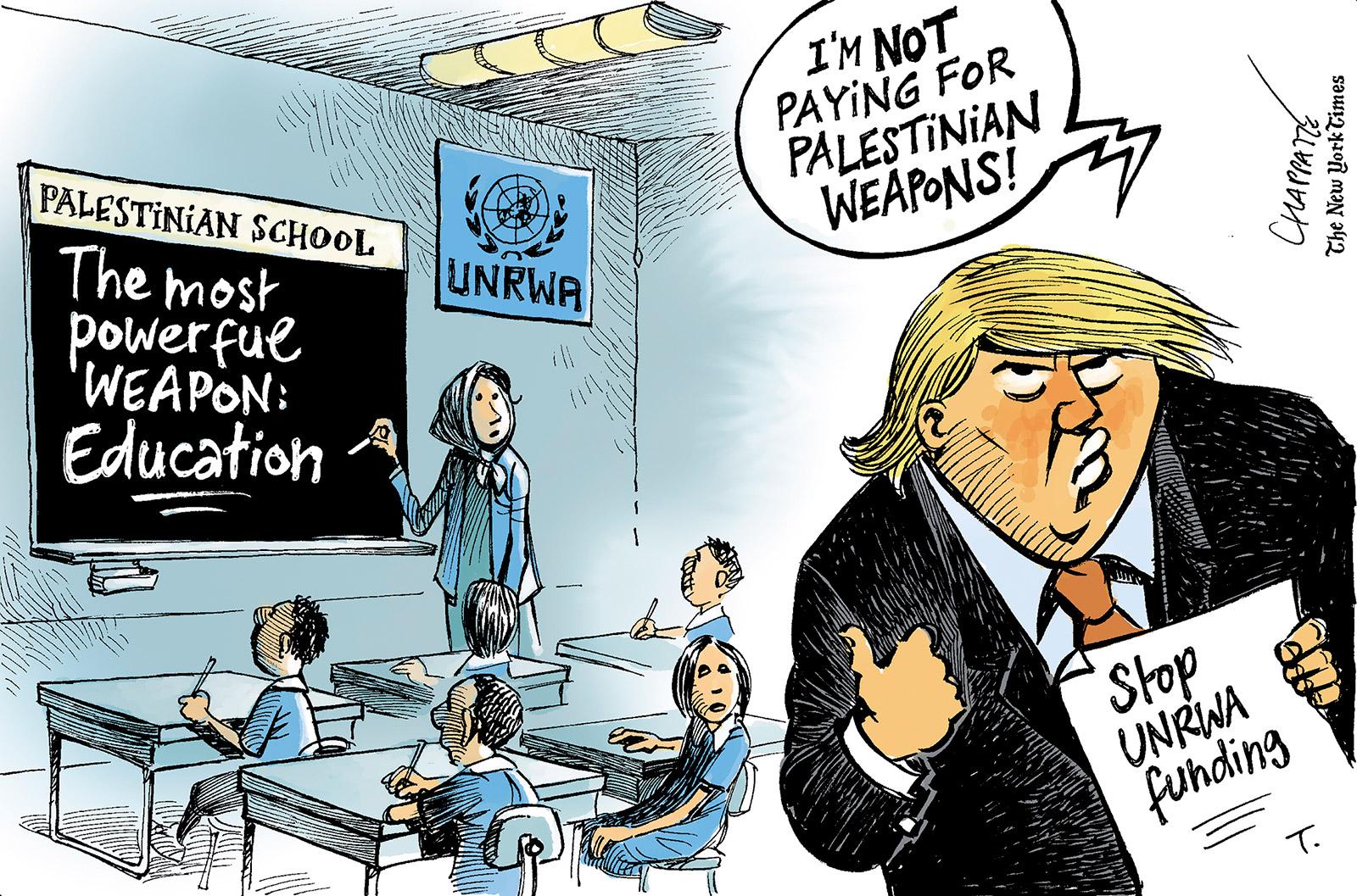 Trump halts funding for UNRWA