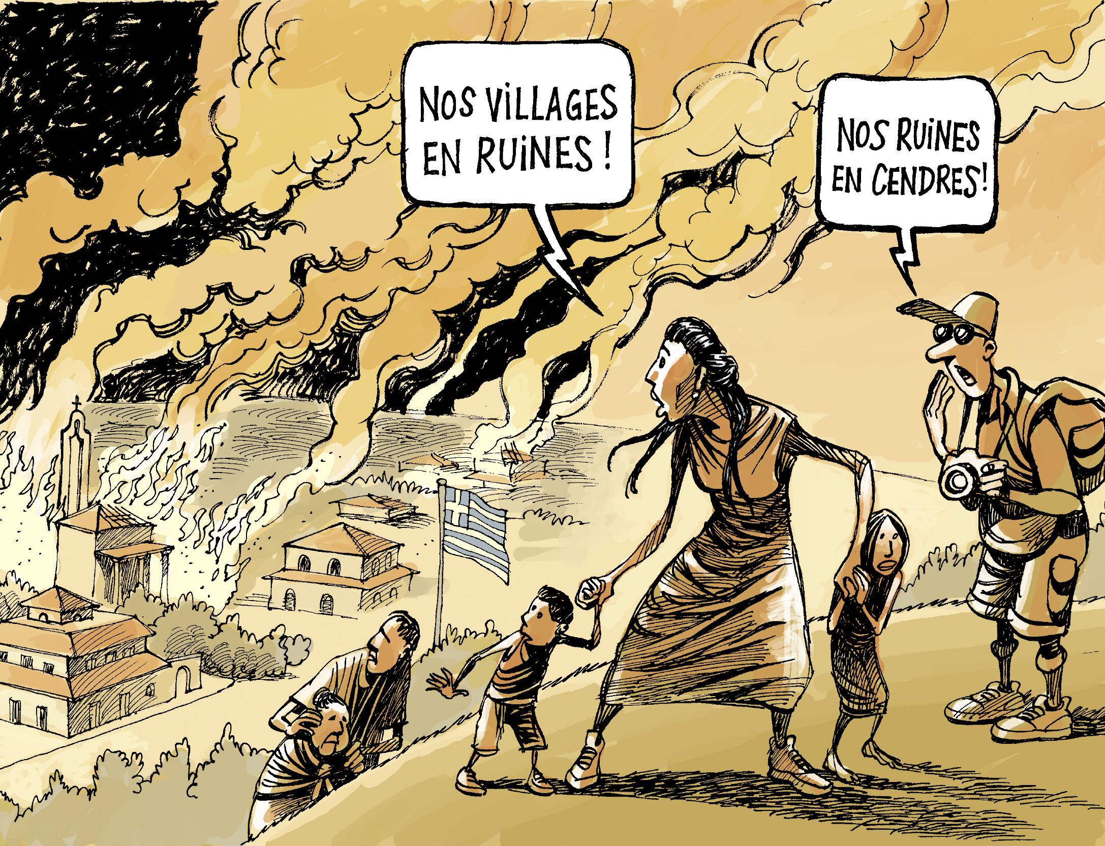 La Grèce en feu