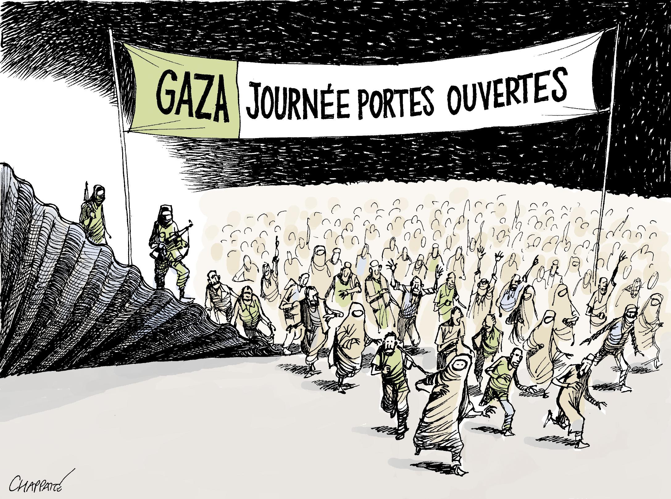 Chute du mur entre Gaza et lEgypte