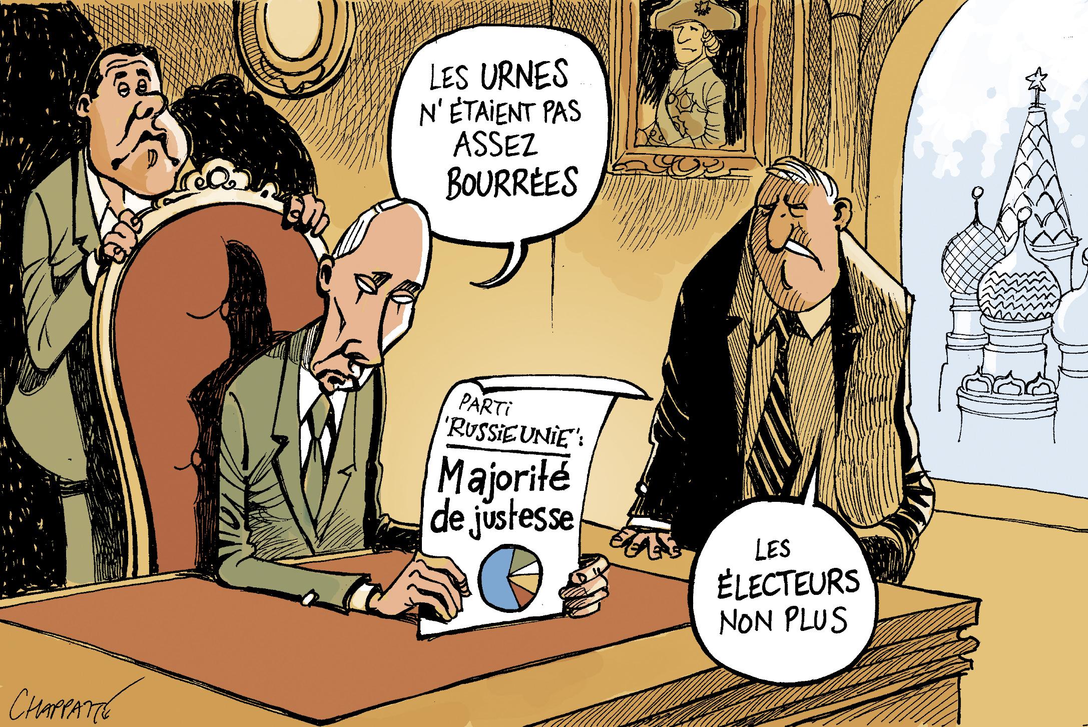 Fraude électorale et maigre victoire de Poutine