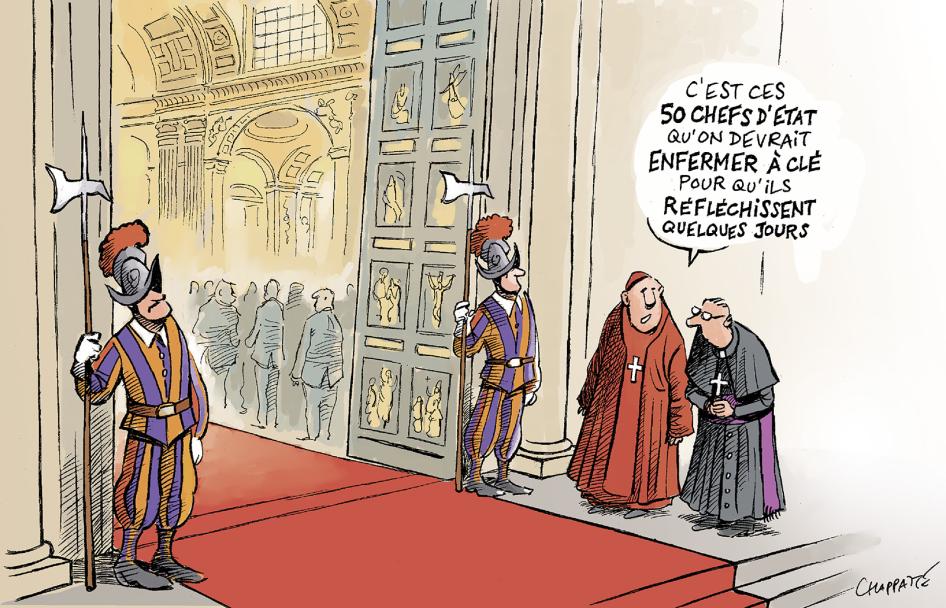 Après l'enterrement du pape