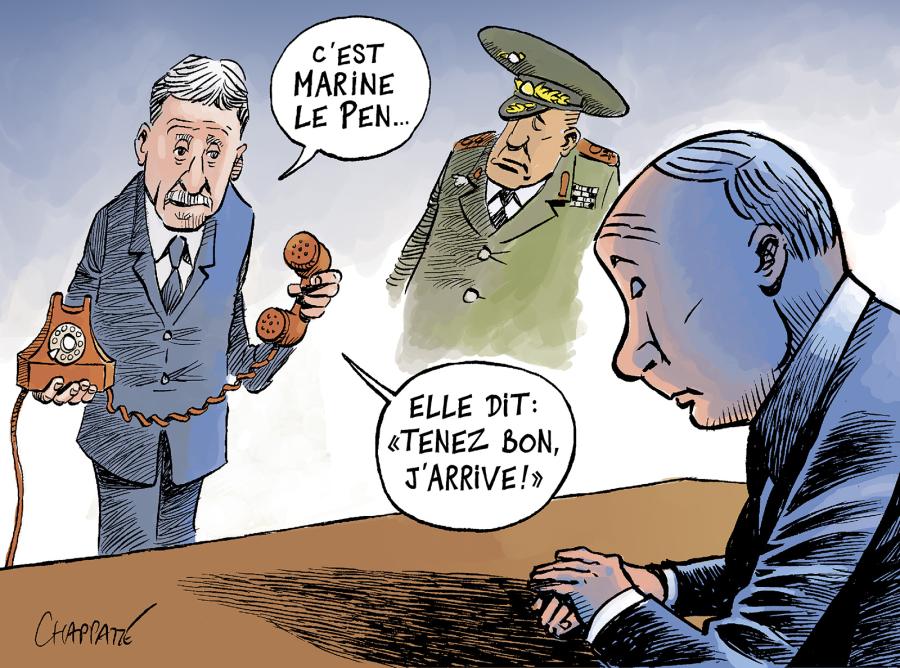 Marine et Vladimir | Globecartoon - Political Cartoons - Patrick Chappatte