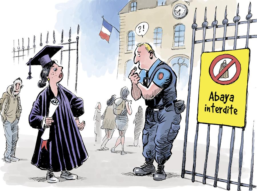 Pas d'abaya à l'école française Pas d'abaya à l'école française