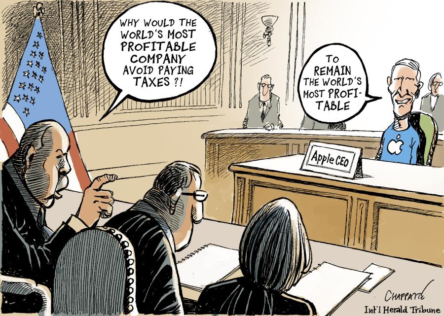 Apple avoids corporate taxes | Globecartoon - Political Cartoons - Patrick  Chappatte