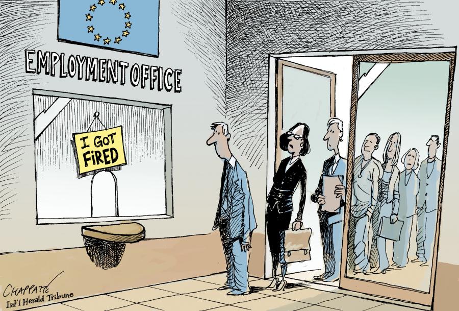 Unemployment in Europe | Globecartoon - Political Cartoons - Patrick  Chappatte