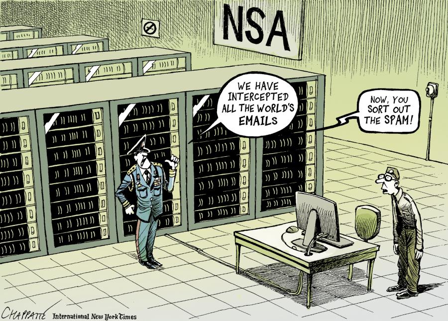NSA huge data collection | Globecartoon - Political Cartoons - Patrick  Chappatte