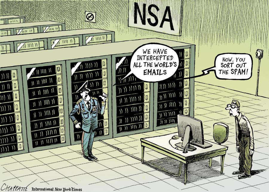 NSA huge data collection | Globecartoon - Political Cartoons - Patrick Chappatte NSA huge data collection | Globecartoon - Political Cartoons - Patrick Chappatte