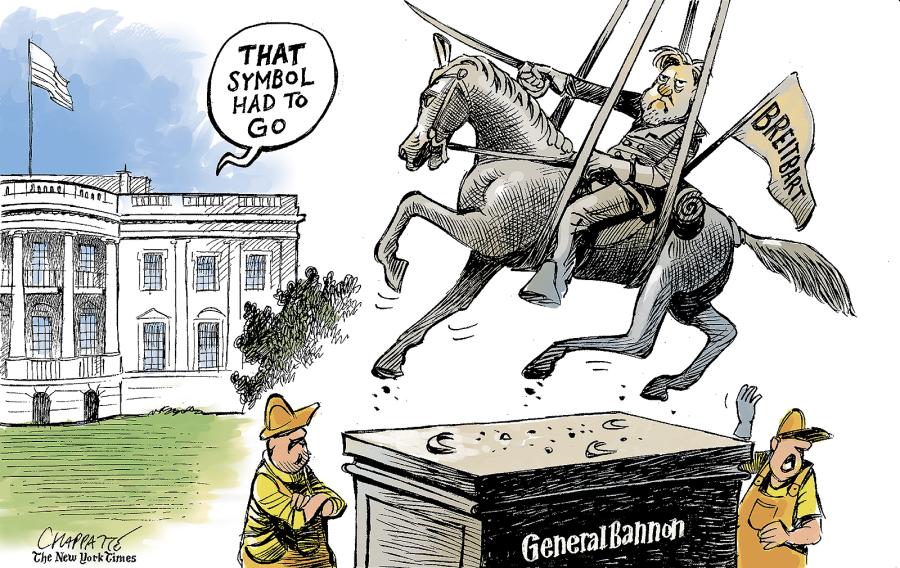 Steve Bannon is out Steve Bannon is out Steve Bannon is out