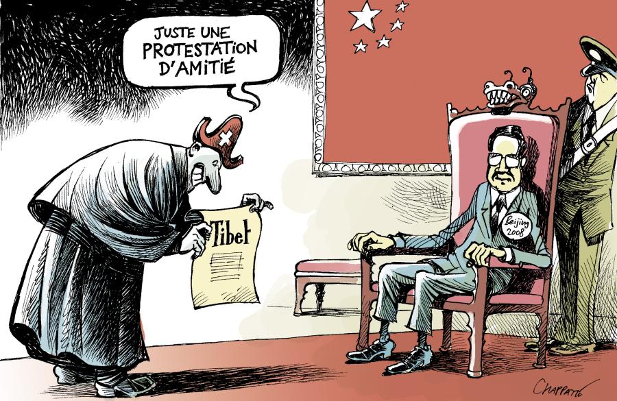 Suisse timide au sujet du Tibet Suisse timide au sujet du Tibet Suisse timide au sujet du Tibet