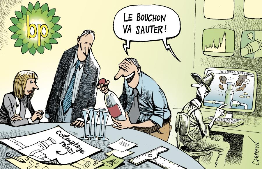 Malgré le colmatage,BP détecte une fuite Malgré le colmatage,BP détecte une fuite