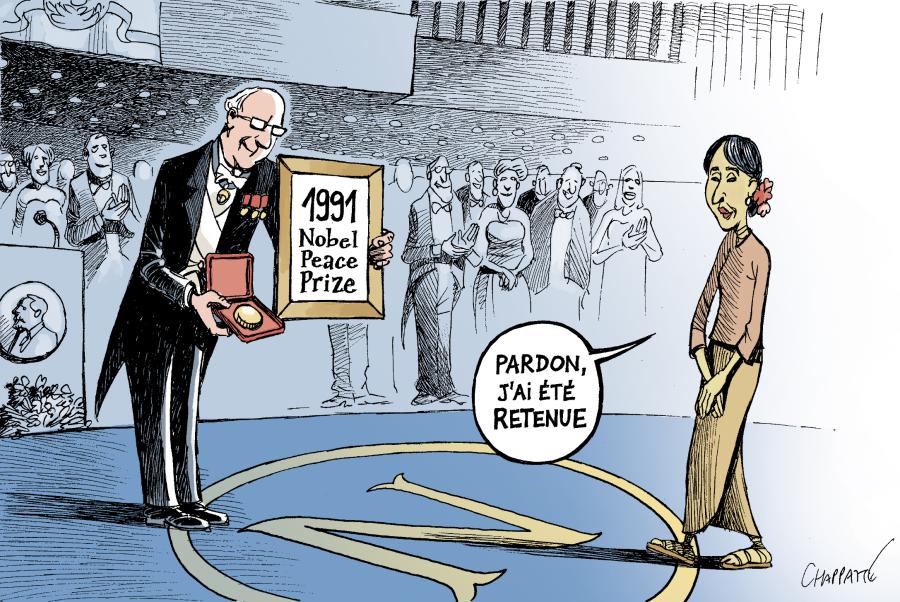 Aung San Suu Kyi reçoit son Nobel Aung San Suu Kyi reçoit son Nobel