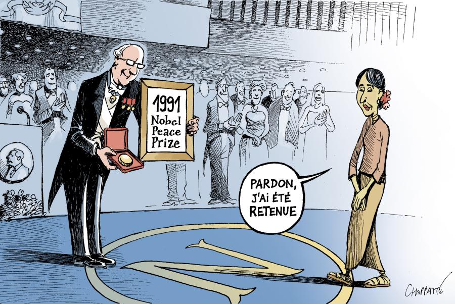 Aung San Suu Kyi reçoit son Nobel Aung San Suu Kyi reçoit son Nobel Aung San Suu Kyi reçoit son Nobel
