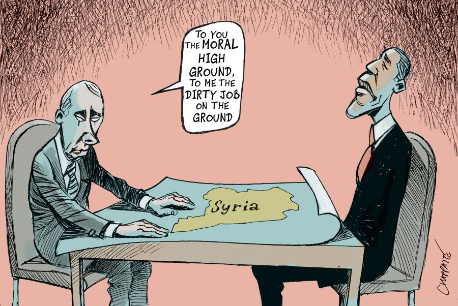 Poutine à l'ONU Putin and Obama meeting