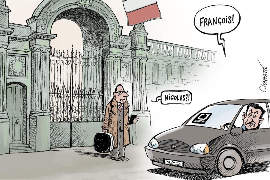 La sortie de François Hollande La sortie de François Hollande La sortie de François Hollande