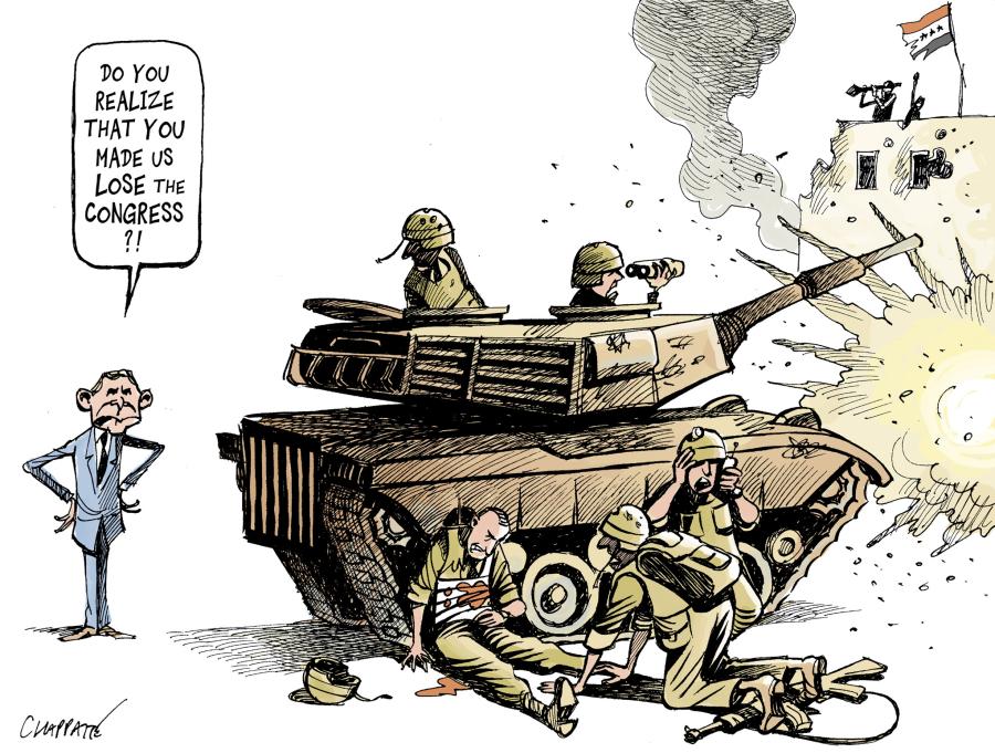 All because of Iraq | Globecartoon - Political Cartoons - Patrick Chappatte
