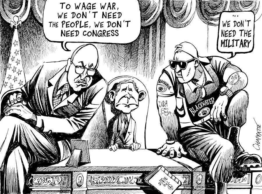 Privatization of the Iraq War | Globecartoon - Political Cartoons - Patrick  Chappatte