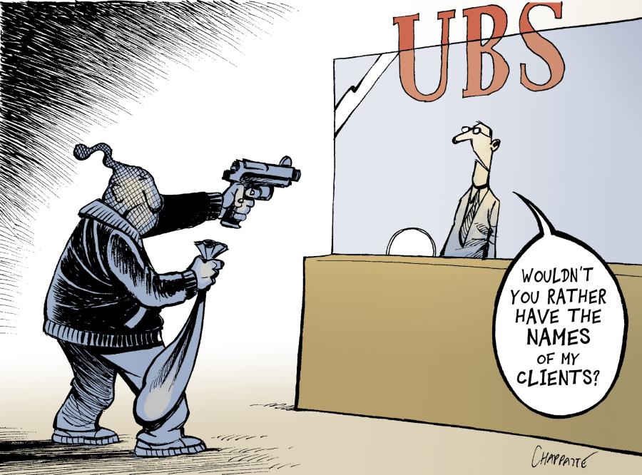Swiss banks to give up secrecy | Globecartoon - Political Cartoons -  Patrick Chappatte